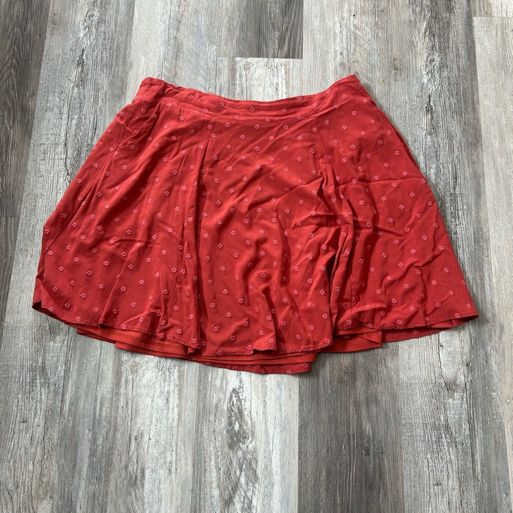 Torrid Women’s Burnt Orange Lined Embroidered Skirt Size 2